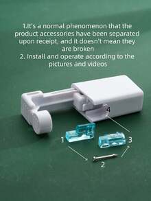 10pcs/Set Reusable Sterile Piercing Earring Tool, 8pcs Stainless Steel Fashion Earring Studs 1.2MM Hole Diameter, Suitable For Student, Family, Daily Beauty Piercing Tool - Silver - View 3