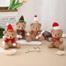 Christmas Tree Plush Ornaments Christmas Teddy Bear Plush Toys Decorations Xmas Tree Plush Pendants Hanging Doll Ornaments For Christmas Party Supplies Christmas Decorations Xmas Decor Christmas Gifts - Multicolor - View 3