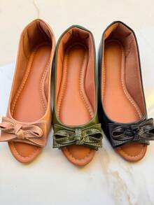 Women's Military Green Peep Toe Open Toe Pumps - 軍綠色 - 查看 4