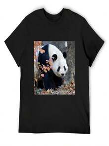 Giant Panda Tian Tian At The National Zoo T-Shirt Rapper Graphic Tees Anime Stuff Plus Sizes Customs Tshirts For Men - Black - View 1