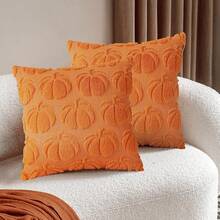 EstiloTendenciaGenéRico 2 Fundas De Almohada De OtoñO,Funda De Almohada De Calabaza De Halloween,Funda De Cojines Cuadradas-Para OtoñO, AccióN De Gracias Para Sofá Y DecoracióN Del Hogar (MarróN)Calidad PremiumVersióN Mejorada - Naranja - Ver 13