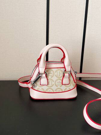 1 pezzo Borsetta retrò alla moda a forma di conchiglia, carina e compatta, adatta per rossetti, monete, borsa a spalla/a tracolla per donna, estiva