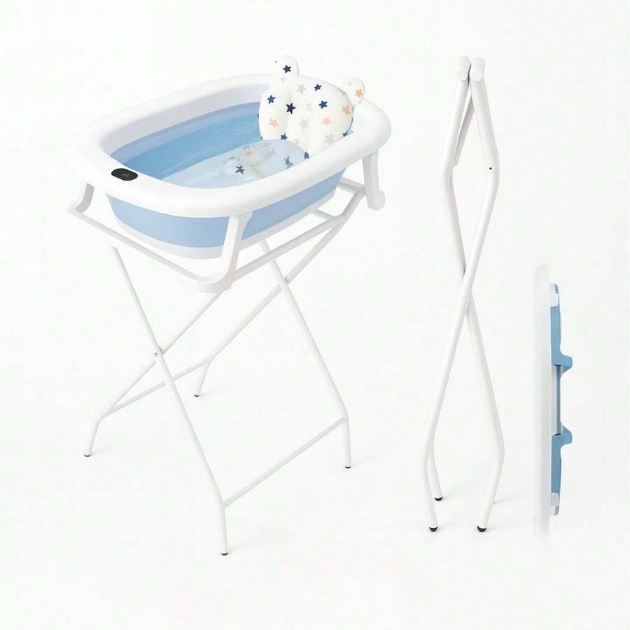 BATHBY Baby Bathing Products - 附藍色支架的浴缸 - 查看 1