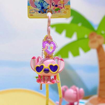 Lilo & Stitch Summer Beach Series PVC Charm - Andy Stitch, Cute Alien Character Pendant, Waterproof PVC Material, Beach-Themed Design With Tropical Vibes, Adorable Bag Keychain Accessory, Licensed Cartoon Ornament, Perfect Gift For Stitch Fans, Collectible Decoration Piece