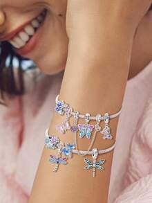 1Pc Christmas 925 Sterling Silver Colourful Flowers Series Charm Bead Fit Bracelets Bangles DIY Jewelry Making And Daily Outfit Matching Jewelry Decoration For Girls/Women School Supplies For Students