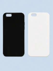 2pcs Classic Black & White Solid Color Phone Case, Minimalist Versatile Design, Suitable For IPhone 16, 16 Pro Max, 16 Pro, 16 Plus, And S26/S26 Plus/S26 Ultra International Version, Spring Gift - Black and White - View 38