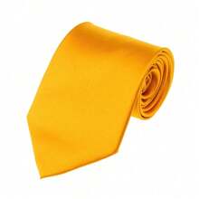 New Hot ! Solid Color Plain Classic Necktie Men's Tie,ZXCFTE - 48-金黃色 - 查看 2