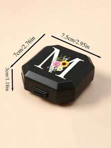 Tragbare Fach-Pillenbox, Rose, Gänseblümchen, Sonnenblume, A-Z Buchstaben Muster, tragbare medizinische Erste-Hilfe-Ausrüstung, 6-Fach Kapsel Aufbewahrungsbox, Reise Pillenbox, Pillenbox, 6-Gitter Tabletten Organizer, Reise Mini Pillenbox, feuchtigkeitsgeschützte Pille und Vitamin Behälter Spender, Medikamenten Aufbewahrungstasche, Reise Medizin Organizer, Outdoor Reise Essentials - Verschiedenfarbig - Übersicht 9