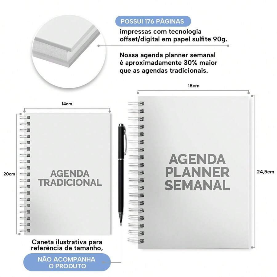 iscool 2026 Agenda Weekly Planner Hardcover Solid Colors - 查看 1