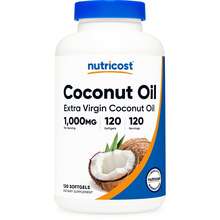 Nutricost Extra Virgin Coconut Oil 1000mg, 120 Softgels - Clean Beauty & Wellness, Gluten Free, Non-GMO - Others - View 1