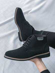 Fashionable, Versatile, Comfortable Suede Leather Boots For Teenagers, Breathable Lining Design Suitable For Outdoor, Business, Office, Travel, - Multicolor - View 7