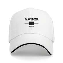 1pc Barcelona Spain Baseball Cap - Lightweight Polyester Adjustable Hat With Catalan Flag Colors (Catalan Colors: Barcelona, Spain Flag:), Barcelona Lettering & Spanish Coat Of Arms - All-Season Casual & Sports Cap For Men, Perfect Gift For Barcelona Fans, Christmas, Halloween, Thanksgiving - Ideal For Travel & Casual Attire - Catalan Independence Symbol, Hand Wash Dry Clean, Structured Fit With White Trim Brim - 紅葡萄酒 - 查看 5