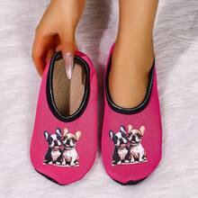 Damen Slip-On Hausschuhe - Weiche rutschfeste warme Sohlen, bequeme Fütterung geeignet für alle Jahreszeiten, vielseitig einsetzbar für Yoga, Tauchen, Tanzen, Reisen & Hotel, leicht zu tragen und maschinenwaschbar, tolles Geschenk für Mama, zufälliges Muster