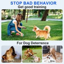 1 Pc, Ultrasonic Dog Repellent Rechargeable Ultrasonic Dog Bark Deterrent With Digital Display - Portable Anti-Barking Training Device For Indoor Outdoor Use, Effective Behavior Aids To Stop Barking And Correct Bad Habits In Dogs,Daily Use
