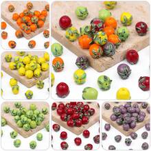 12mm Multi-Color Small Tomato Beads, Fruit Beads, Tomato Glass Beads, DIY Jewelry Making Supplies For Earrings, Bracelets, Necklaces