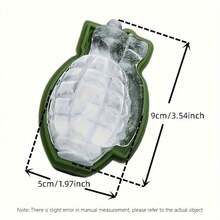 3pc Silicone Creative Bar Grenade Ice Lattice Mold - Flexible, Non-Stick, Easy Release, Durable, Heat Resistant, Versatile Cake, Chocolate, And Ice Cream Mold For Kitchen Baking And Decorating - Perfect For Homemade Treats And Gifts - Army Green - View 4