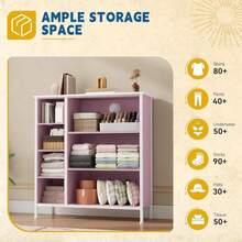 DWVO Dresser For Bedroom, 7 Drawers Fabric Dresser, Organizer Unit For Living Room, Hallway, Closets - Sturdy Steel Frame, Wooden Top &Amp; Easy Pull Fabric Bins, Pink