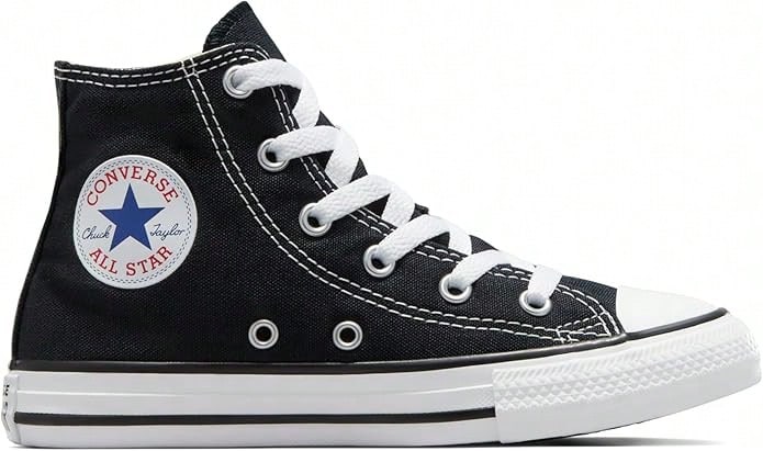 Converse 男孩 Chuck Taylor All Star Core Hi（小童）運動鞋，黑色 - 黑色 - 查看 1