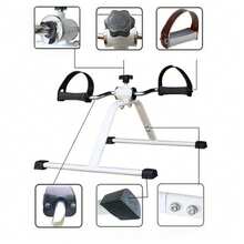 Mini Exercise Bike Pedal Exerciser Foot Hand Cycle Arm and Leg Exercise Peddler Machine - Blanco - Ver 3