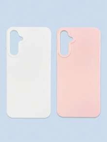 Bộ 2 ốp lưng điện thoại tối giản màu trơn, hồng và trắng, tương thích với iPhone 16, 16 Pro Max, 16 Pro, 16 Plus và các dòng điện thoại Galaxy. - Nhiều màu - Xem 9