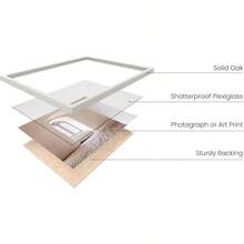 HAUS AND HUES Beige Oak Gallery Wall Frames 10 Pack - Tabletop Picture & Photo Frames Set With Two 8x10, Four 5x7, Four 4x6 - Includes American Oak, Shatterproof Plexi - Ideal For Home Or Office