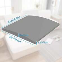 40D弧形沙发垫支撑，旨在解决座椅下陷问题，可插入高回弹沙发垫，修复沙发凹痕以提高舒适度，尺寸：20英寸X20英寸X2英寸，灰色 - 灰色 - 查看 4