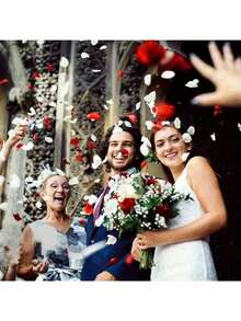 1000/2000/10pcs Romantic Style Non-Woven Fabric Simulated Rose Petals, Artificial Rose Petals, Romantic Handcrafted Scattered Flowers, Proposal Parties, Valentine's Day Decorations, Wedding Decorations And Room Decorations, Anniversary Decorations - Multicolor - View 3