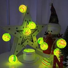 New Green Christmas Ball String Lights (LED) - Battery Powered (Batteries Not Included), Christmas Festival Decorative Lights, Ideal For Indoor Warm Ambiance, Garden Holiday Lighting, Home, Bedroom, Christmas Tree & Parties, Great For Home Decor & Holiday Illuminatio Christmas Decoration XMAS Decor Christmas Tree Gift Decor Thanksgiving Wedding Home Decor Home Decor Fall Decor Autumn Decor Birthday Decorations For Gifts Party Supplies Indoor Outdoor Garden Holiday Festival Decor Halloween Decor Wall Decor Halloween Ornaments