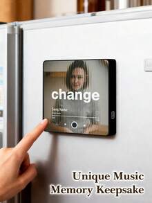 1pc Custom Music Album Fridge Magnet, Customized Magnet For Refrigerator, Customizable Photo Album Refrigerator Magnet, Personalized Music Player With Photo, Song, Album Cover, Fridge Magnet Can Play Songs, Custom Gift, Personalized Gift