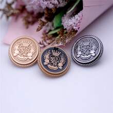 10 nút kim loại thiết kế vương miện 15/20/25mm 3 màu cho áo khoác tự làm - Nhiều màu - Xem 3