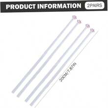 Paw Chopsticks 2 Pares de 8 pulgadas White Chopsticks porttiles lavables reutilizables lindas vajilla, regalos ideales reutilizables - 2 pares - Ver 4