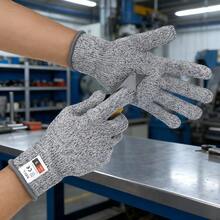 2-Pair/4-Pair Pack 2025 Latest CE Certified EN388 Standard Cut Resistant Gloves, Level 5 Cut Protection, Grade A Cut Index, Highest Grade D Abrasion Resistance, Reinforced Palm, Anti-Slip, Oil-Resistant, Puncture-Proof, Breathable Mesh Knit Design, Flexible Fit, Unisex Industrial Safety Cut Protection Gloves