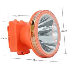 DORRAS Lámpara de cabeza para Buceo Sumergible Contra agua y Recargable con una potencia de 200Watts de iluminación Viene con gafas de natación, hasta 200 metros Máxima profundidad sumergible - Naranja - Ver 3