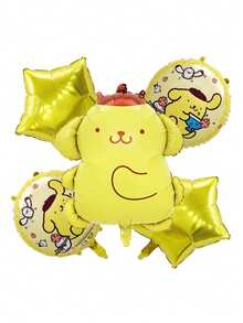 Sanrio 5 件套气球套装、Kuromi 铝制气球套装、Hello Kitty 主题派对装饰气球、Cinnamoroll 主题气球、My Melody 气球派对用品、Pompompurin 节日生日派对装饰、Pochacco 气球配件、派对礼物、节日装饰 - 彩色 - 查看 16