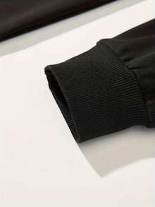 2-Piece 250g Essentials Crewneck Sweatshirt,Graphic Crewneck Sweatshirt,Streetwear,Y2k,Clothes For Men,Crewneck Sweatshirt For Men,Long Sleeve Tops,Fall Clothes For Men,Funny Crewneck Sweatshirt,Men'S Casual Graphic Sweatshirt & Jogger Set - Pink & Black Print Design, Loose Fit, Long Sleeve Pullover With Drawstring Waist, Perfect For Fall/Winter, Comfortable Clothing|Casual Style|Stretchy Fabric - màu đen - Xem 4