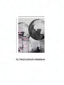 1/3件套无框粉色豹纹扑克牌墙饰，黑白豹纹粉色文字印花，复古动物图案海报，卧室装饰，宿舍必备，派对装饰 | 趣味海报，礼品创意 - 彩色 - 查看 12