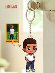 Hình vẽ nhân vật 2D phong cách Q tùy chỉnh, tạo hình nhân vật 2D phong cách Q dựa trên ảnh tải lên, quà tặng móc khóa cá nhân hóa dành cho gia đình và bạn bè. - Như đã hiển thị2 - Xem 3