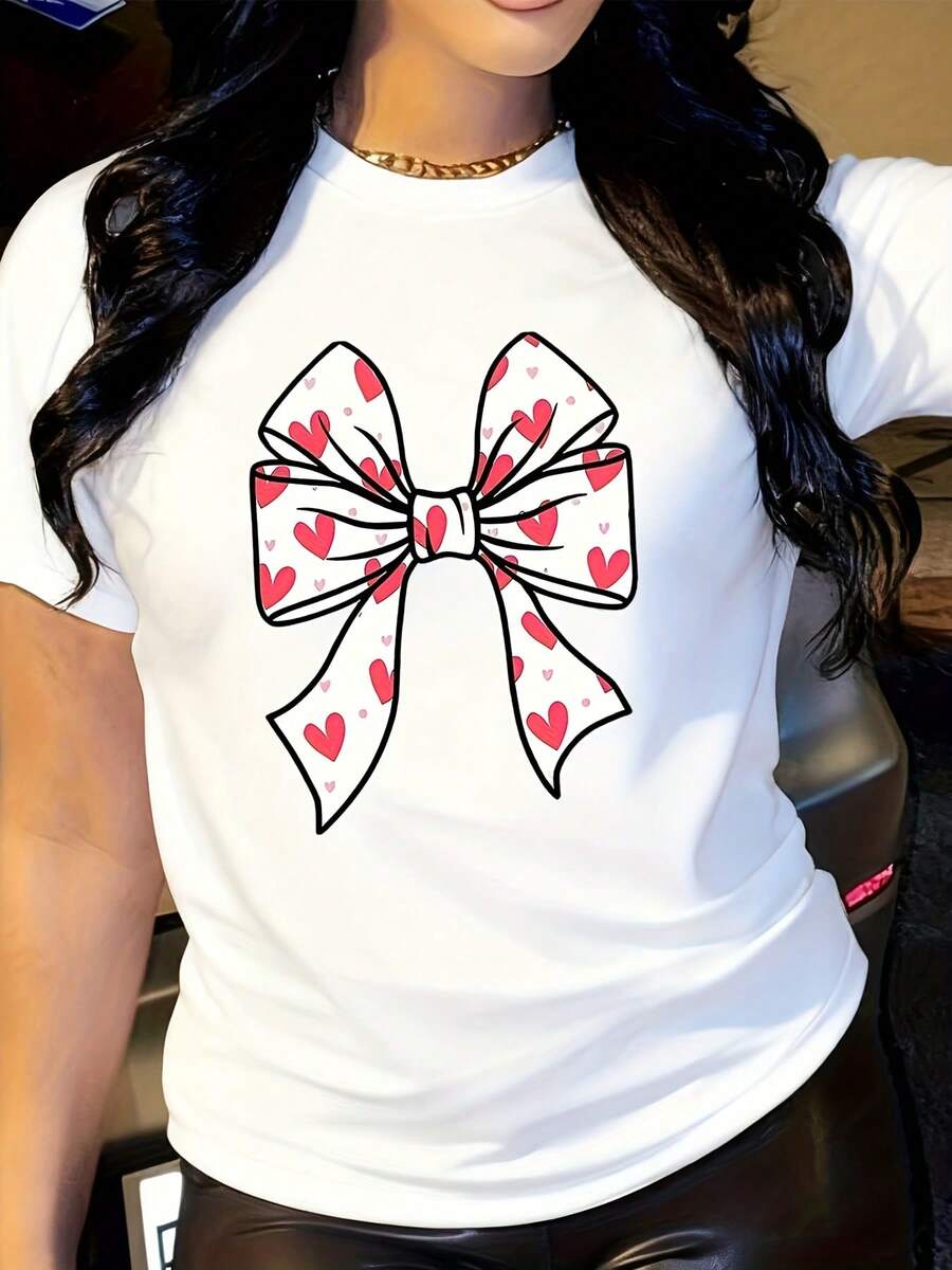 Women's White T-Shirt - Lightweight 180gsm Casual Everyday Tee For All Seasons  Soft Round Neck Top For Gym, Lounge, Outfits  Machine Washable Everyday Basic Shirt, Gym Apparel, Playful Print Design - White - View 1