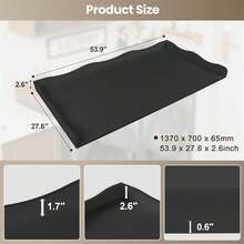 Washer Dryer Countertop,54''X27.6'' Wave Edge Wood Shelf Topper With Anti-Slip Patches,Laundry Room Washer And Dryer Laundries Hamper Counter Storage Organization (Black)Halloween - Sắt trắng - Xem 5