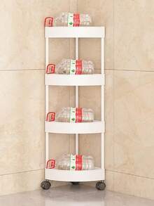 Multifunctional Bathroom Cart, Mobile Shelf For Shower Products - Multicolor - View 5