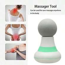 新款迷你按摩枪，肌肉放松按摩器，家用振动按摩仪，300mAh便携式迷你电动按摩器，USB充电，适用于身体、背部、颈部和腰部按摩，超轻便 - 彩色 - 查看 13