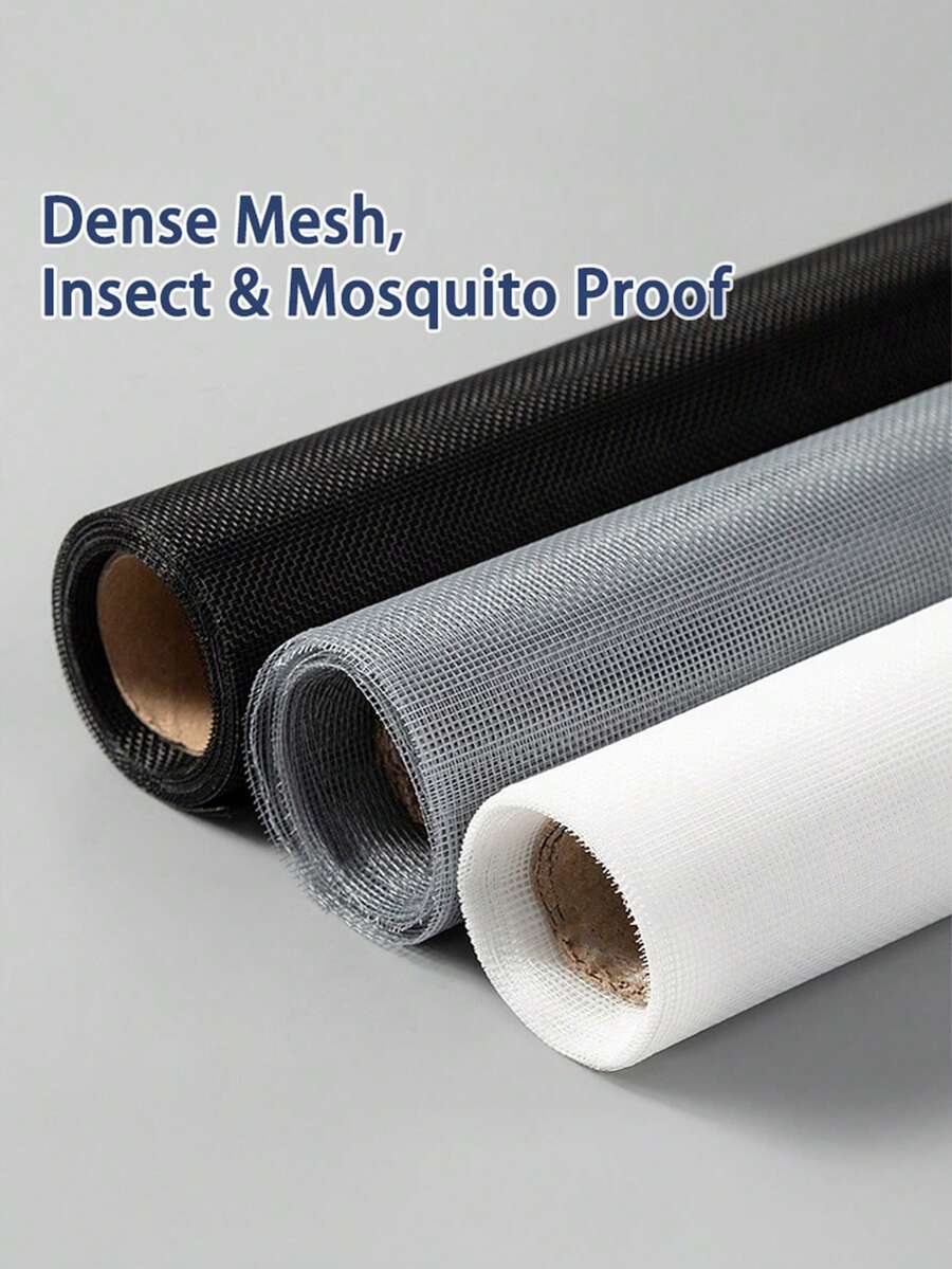 DIY Large-Size White Window Screen Mesh - Pet-Proof & Mosquito/Insect Resistant, Fit For Balconies, Gardens & More - White - View 1