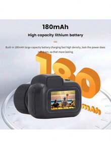 1080P Mini Keychain Camera - 0.96" HD Screen, 8MP Vintage SLR Design, 160° Wide Angle, Anti-Lost Strap, Rechargeable Portable DV Camera Suitable For Adults/Teens/Outdoor Travel - Multicolor - View 6