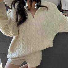 Women Sweater Co-Ords - Apricot - View 2