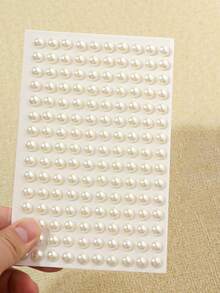 3 Peças/1 Peça de Diferentes Tamanhos de Adesivo de Pérola e Strass, Adesivo de Cristal Acrílico e Gema, Remendo Decorativo Autoadesivo para Penteados, Maquiagem de Olhos, Artesanato, Decoração de Pérolas, Remendo Decorativo Autoadesivo, Decoração de Feriados