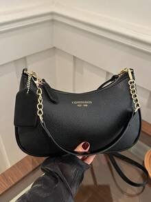 One Piece Of Solid-Color PU Leather Fashionable Underarm Bag. It Is A Simple And Stylish Large-Capacity Shoulder Bag, A Business-Commuting Crossbody Bag, And A Small Hand-Carried Bag For Daily Office Use. Suitable For Girls, Female College Students, Newbies And White-Collar Workers. It Is Very Suitable For Offices, Universities, Work, Business, Commuting, Outdoor Activities, Traveling And Outings.