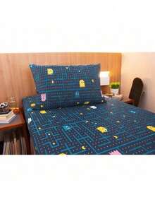 Single Sheet Set 02 Pieces Various Prints - Azul Marino - Ver 2