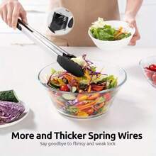 1 pièce Pinces de cuisine en silicone résistantes à la chaleur, pinces de cuisine en acier inoxydable avec embouts en silicone, pinces de cuisine antidérapantes parfaites pour la cuisson, le barbecue, le camping et les pique-niques - outils de cuisine essentiels et accessoires de cuisine (18/23/30 cm)