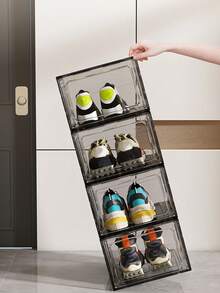 1个六面全透明鞋盒 - 塑料防氧化收纳盒，家用运动鞋展示整理盒