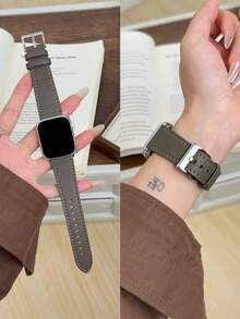 1 Pc Leather Loop Compatible With Apple Watch Band Women Bracelet Sport 38mm 40mm 41mm 42mm 44mm 45mm 46mm 49mm , Strap Compatible With Apple Watch Watchband Series Ultra 10/9/8/7/6/5/4/3/2/1 SE